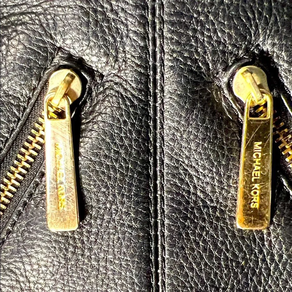 Michael Kors Portland Black Leather Satchel - Picture 3 of 16